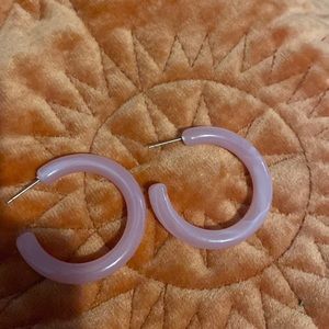 Pink hoop, earrings